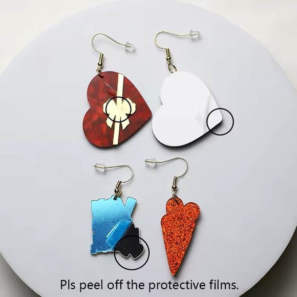 Valentines Day Box of Chocolate Womens Earrings Acrylic Jewelry Women’s Gift Her - Picture 5 of 5